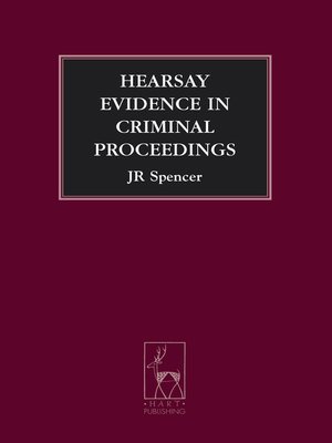 cover image of Hearsay Evidence in Criminal Proceedings